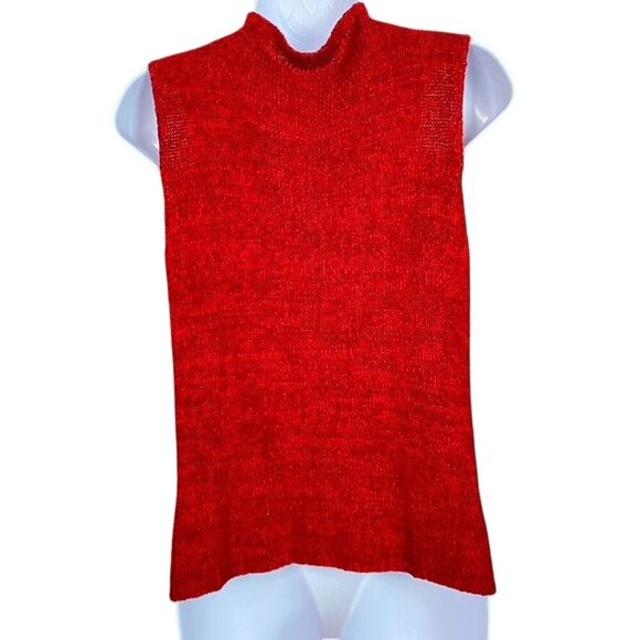 Liz Claiborne Sweaters - Liz Claiborne Collection Red Sleeveless Silk Blend Sweater Vest Top L